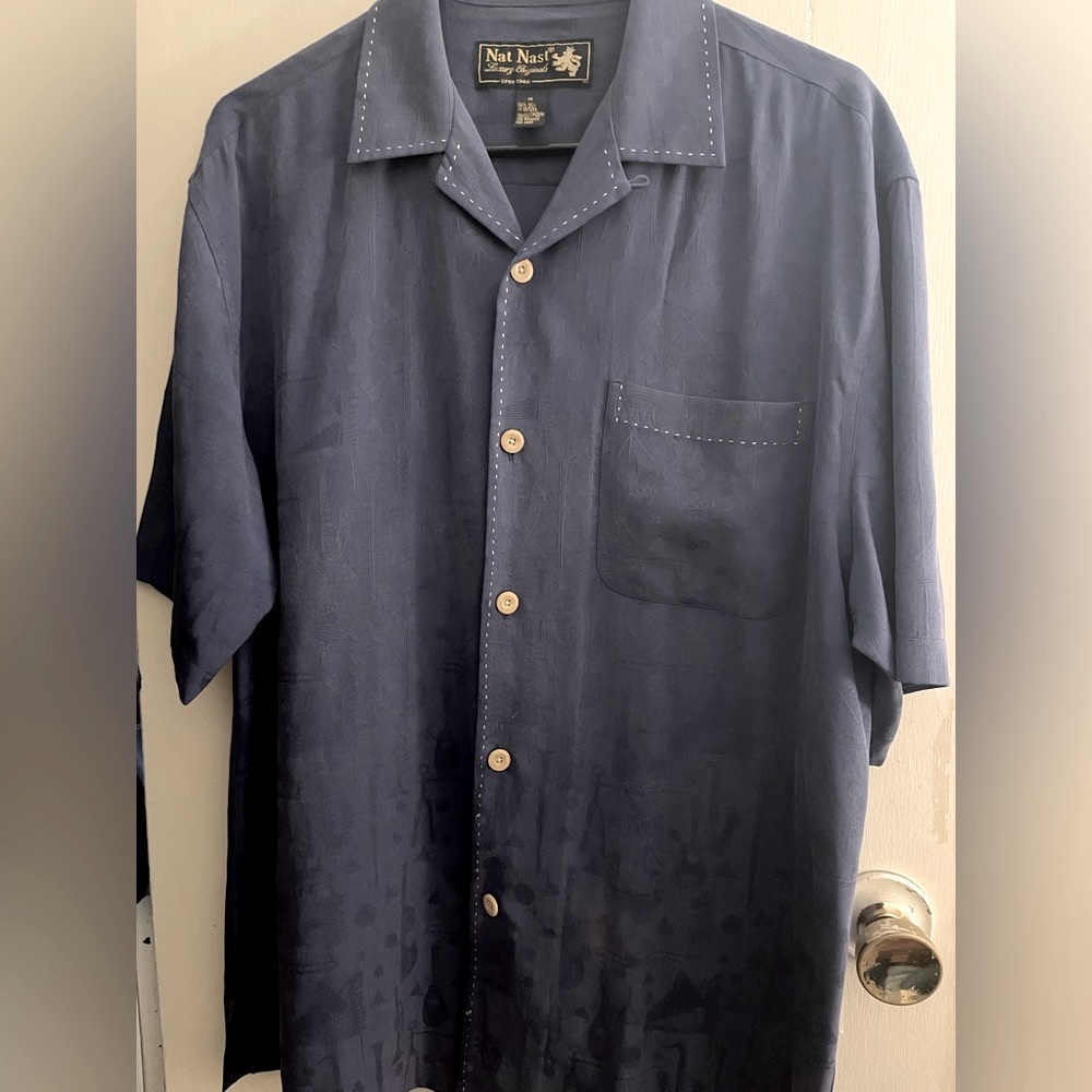 Nat Nast Instrument Print Bowling Shirt